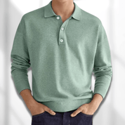 Adam | Classic Comfortable Long Sleeve Polo Shirt for Men 2