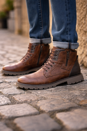 Ethan | Classic Vintage Lace-Up Mens Snow Boots