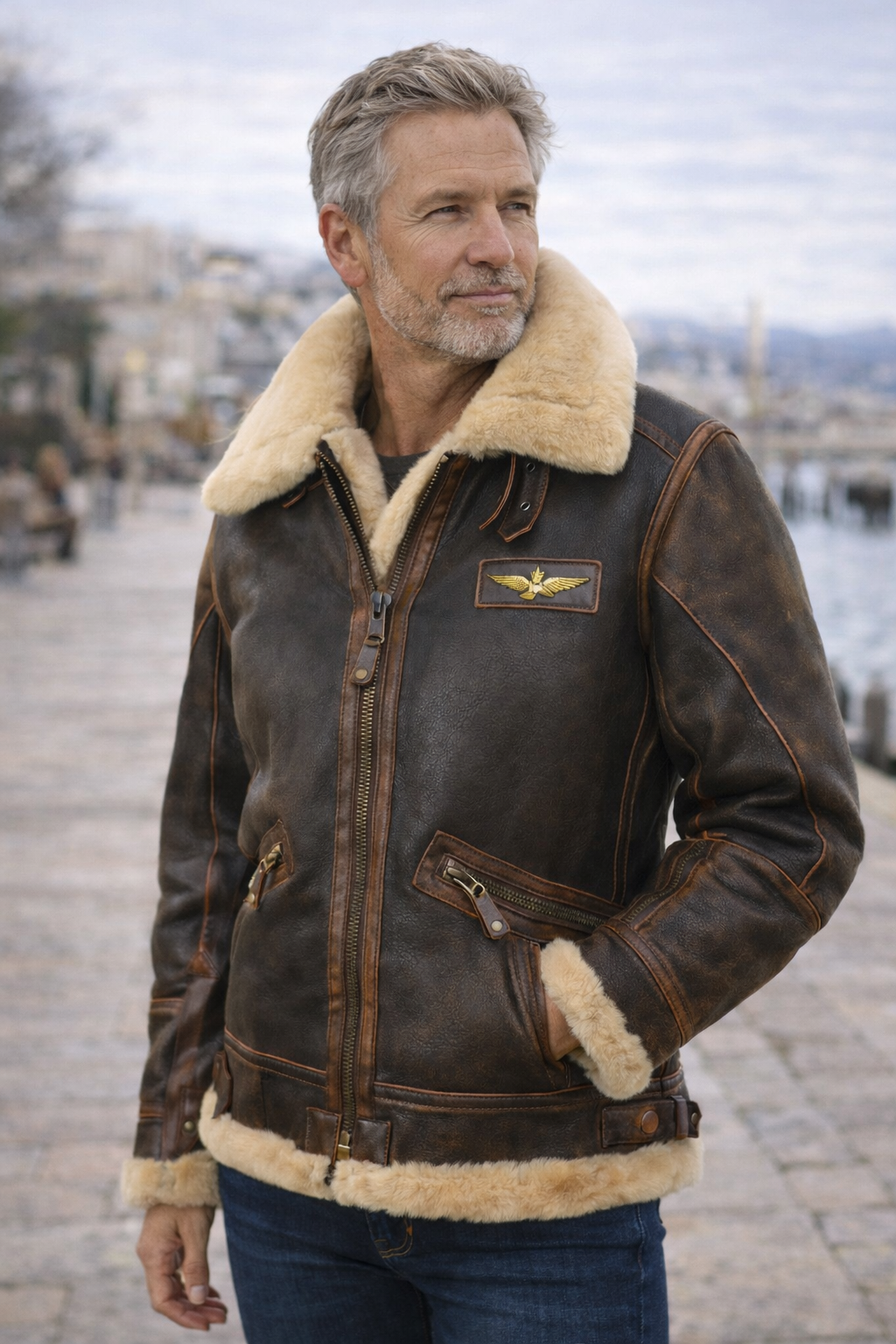 James | Stylish Aviator Men's Winter Jacket for Cold Weather