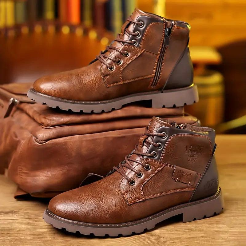 Ethan | Classic Vintage Lace-Up Mens Snow Boots 0
