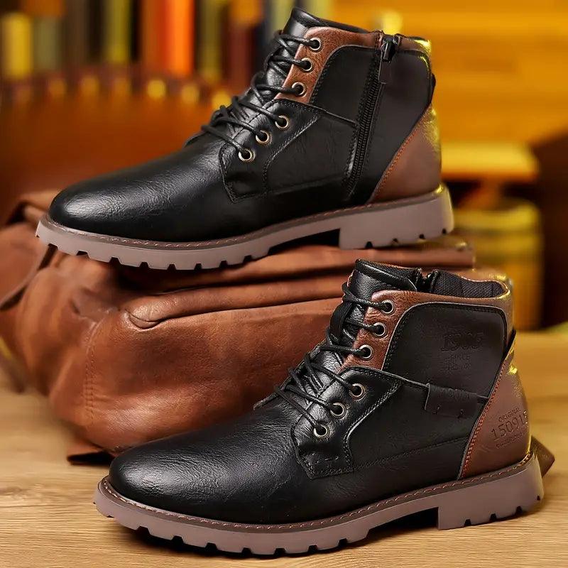 Ethan | Classic Vintage Lace-Up Mens Snow Boots 1