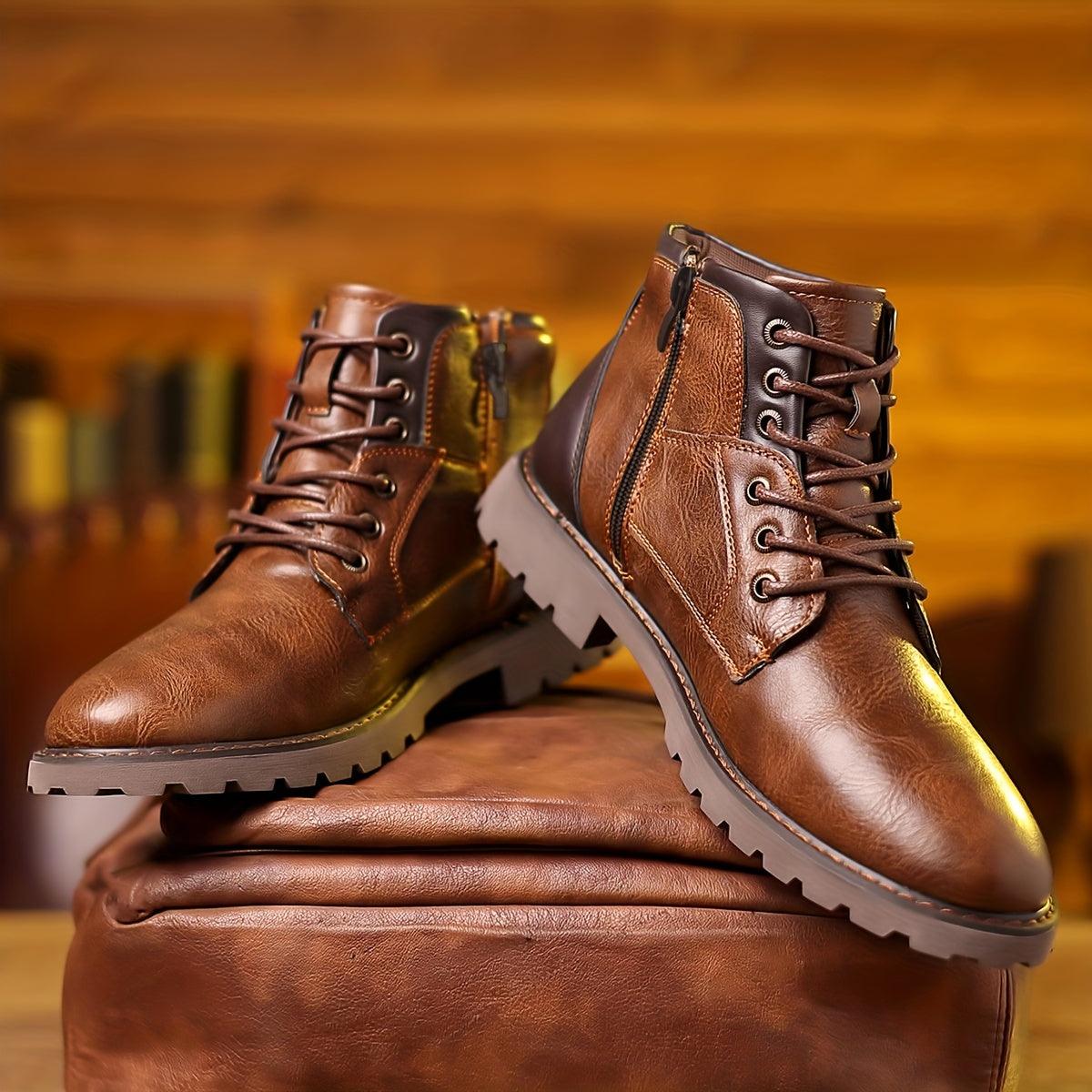 Ethan | Classic Vintage Lace-Up Mens Snow Boots 4