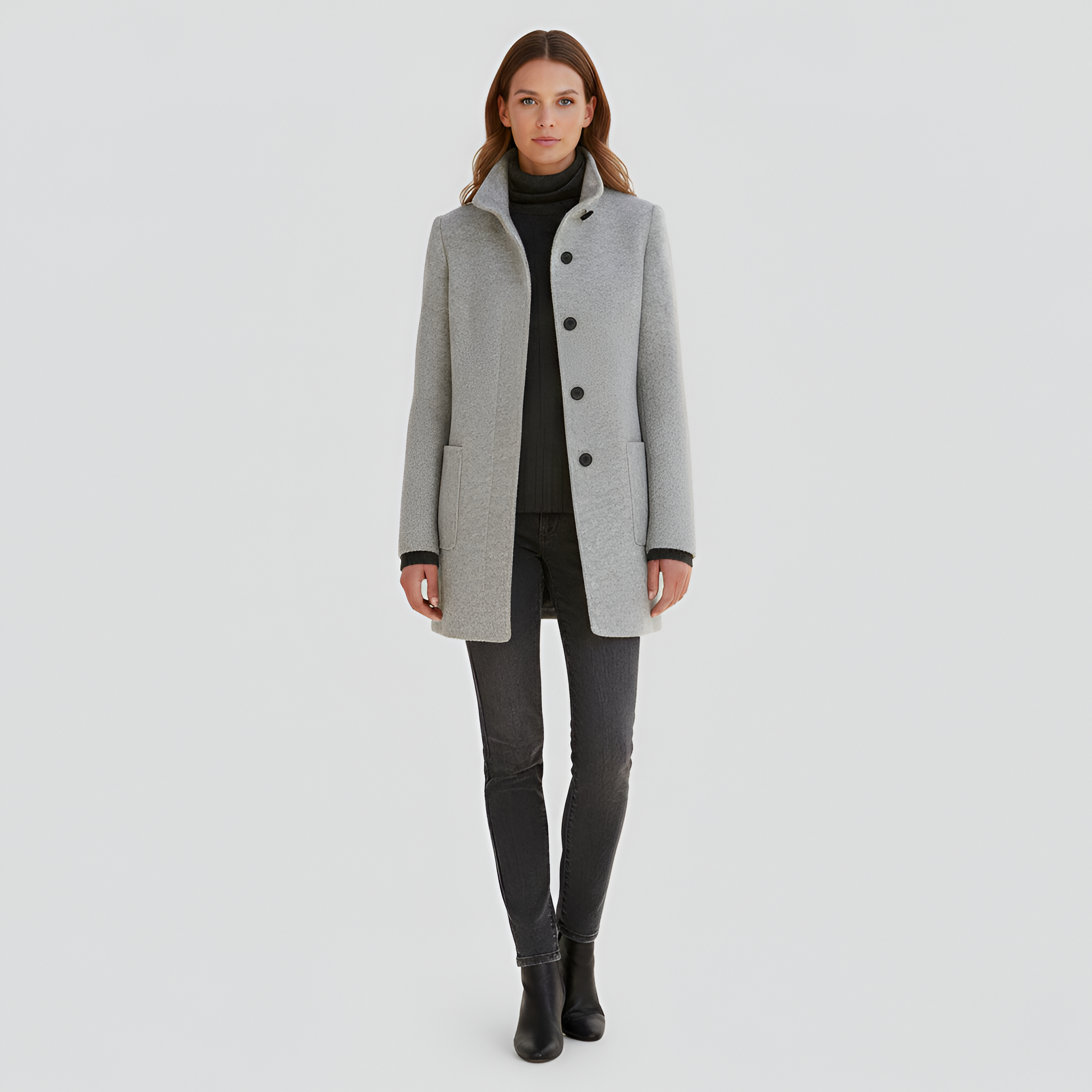 Mia | Elegant Warm Wool Blend Winter Coat for Women 0