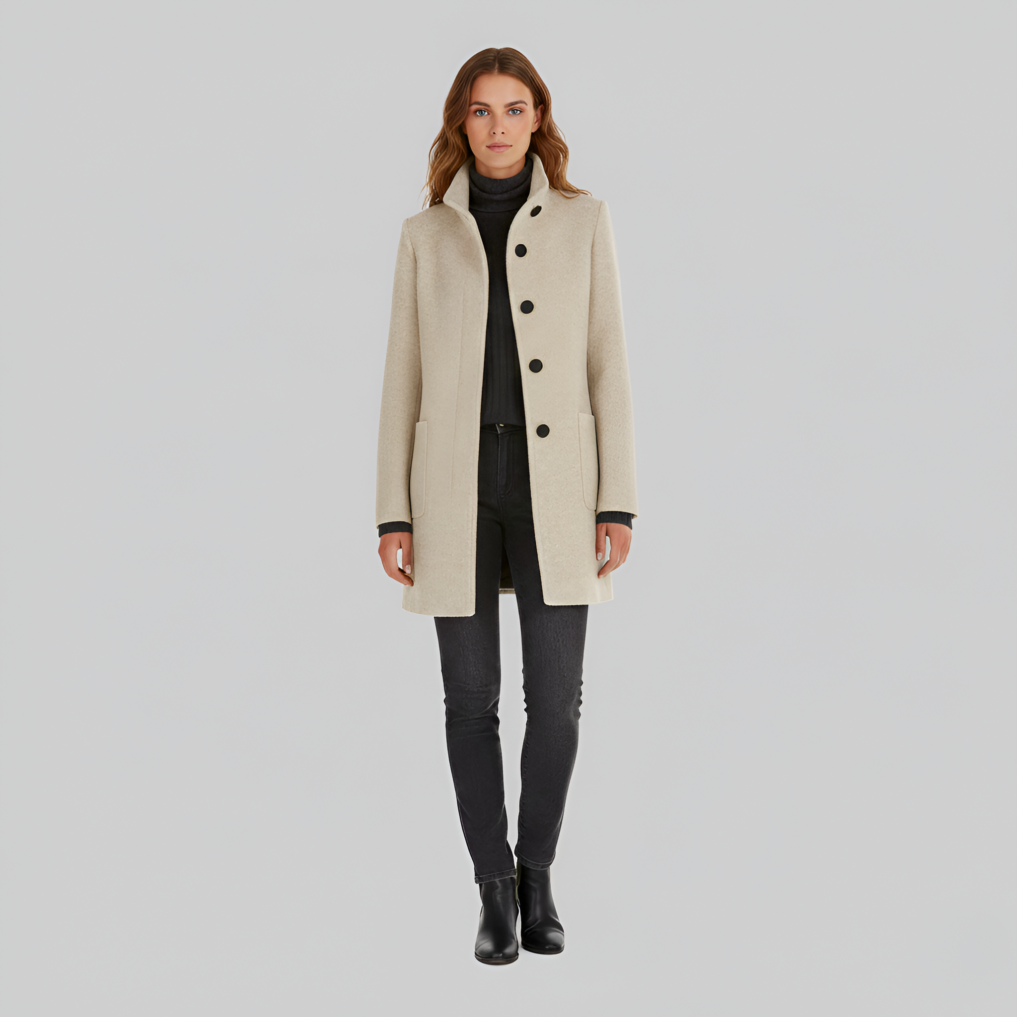 Mia | Elegant Warm Wool Blend Winter Coat for Women 4