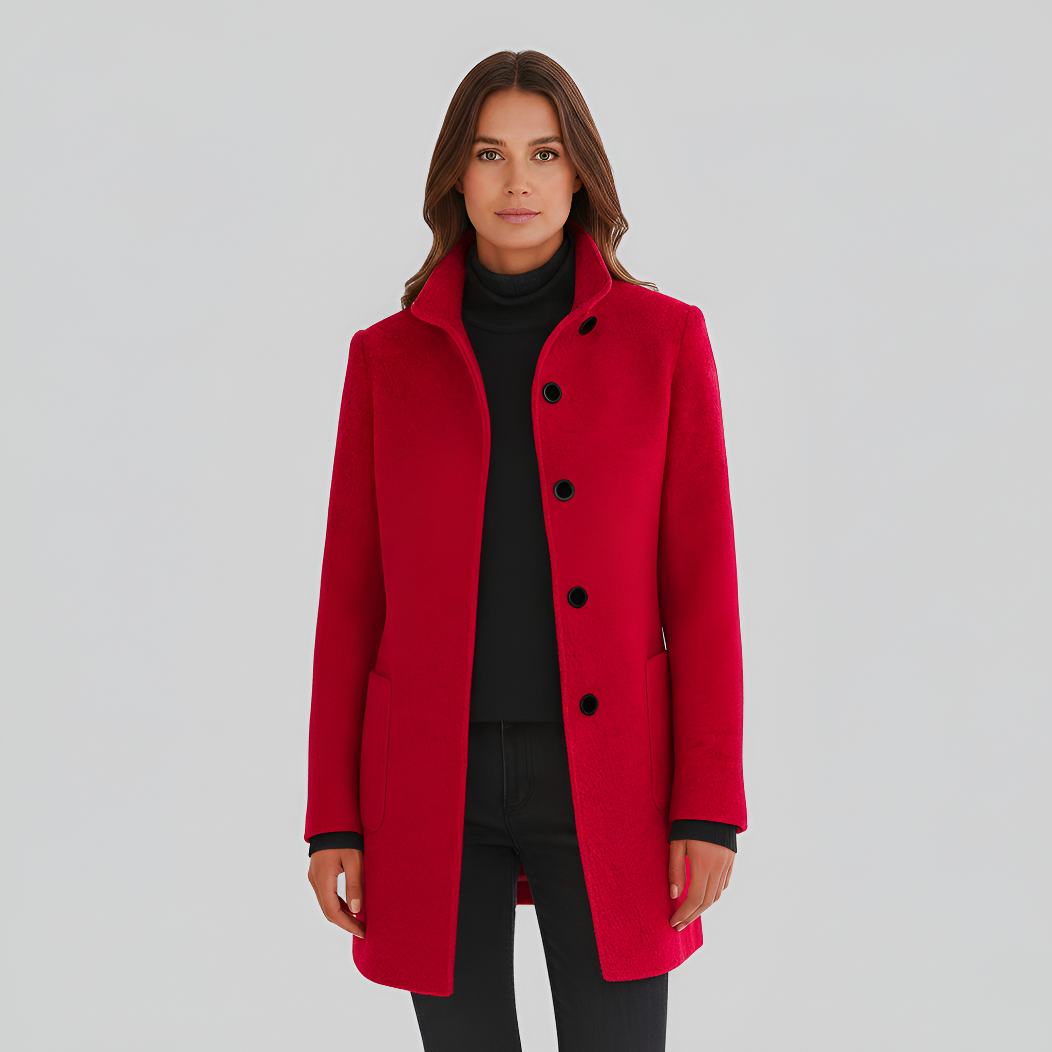 Mia | Elegant Warm Wool Blend Winter Coat for Women 7