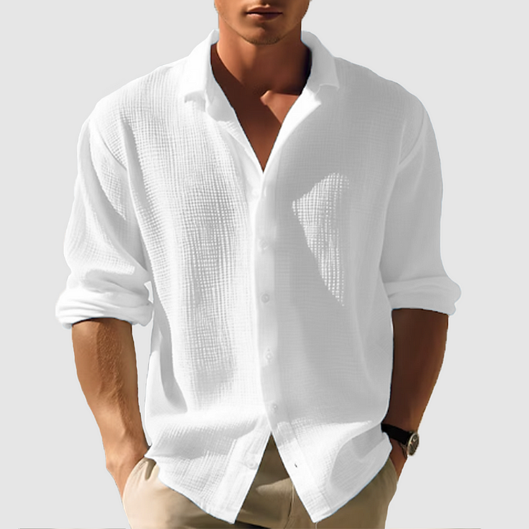 Oliver | Elegant Casual Long Sleeve Button Down Shirt 1