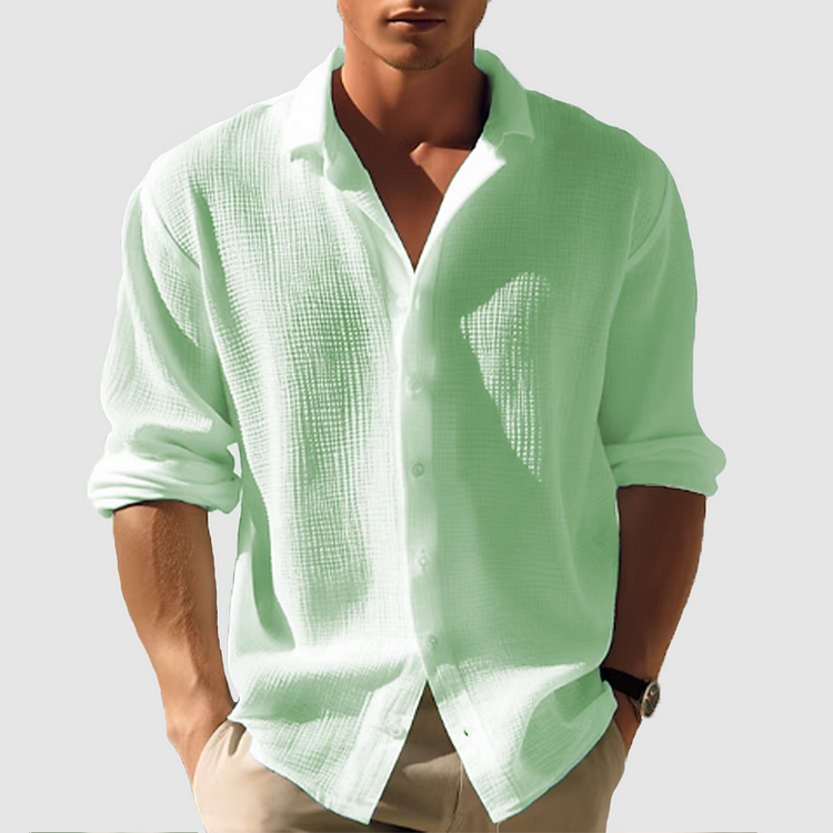 Oliver | Elegant Casual Long Sleeve Button Down Shirt 2