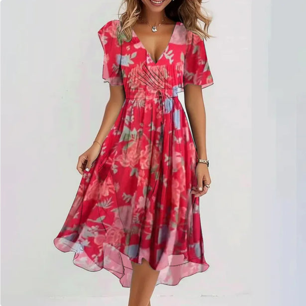 Sophie | Elegant V-Neck Midi Summer Dress 2