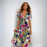 Sophie | Elegant V-Neck Midi Summer Dress 4