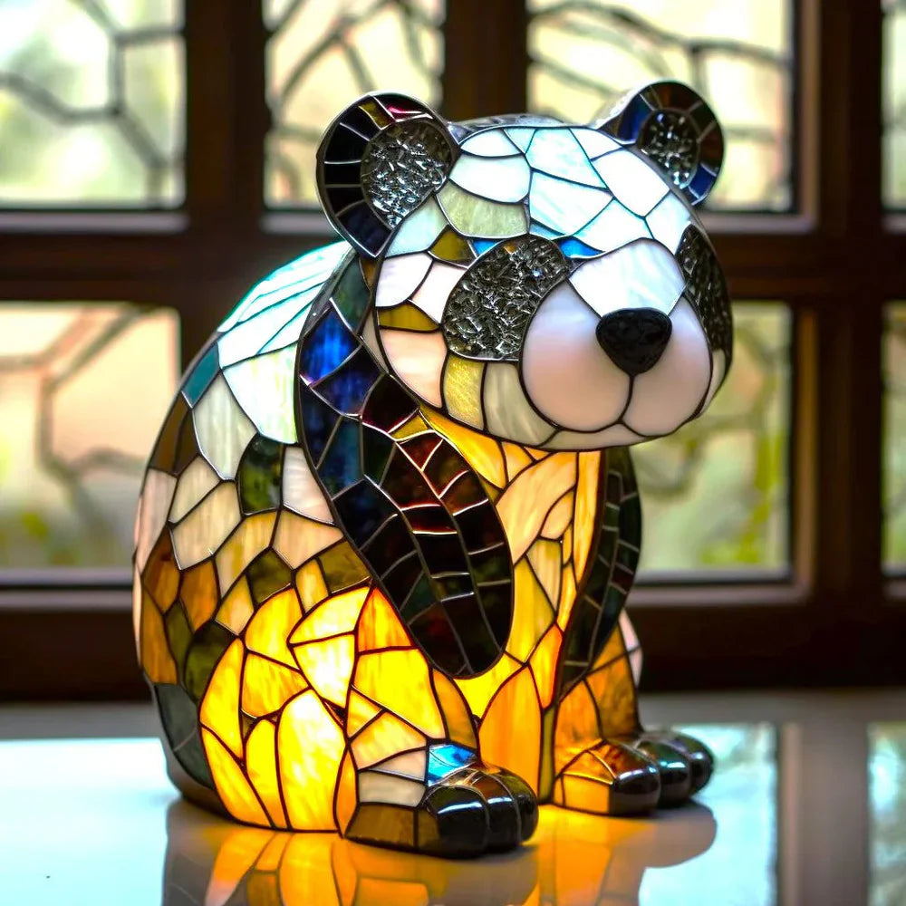 VitraFauna | Artistic Colorful Stained Glass Table Lamp for Living Room 1